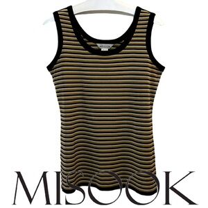 MISOOK | Double Scoop Neck Knit Tank Top Sleeveless Shirt Top Blouse Shell Layer
